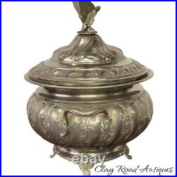 Antique Silver PLate victorian soup Taureen ornate eagle finial