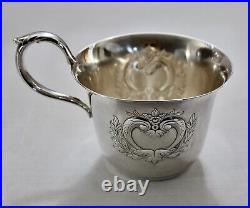 Antique Silver Plate 27-Piece Punch Bowl Set 24 Cups, Tray, Ladle. RWallace EXC