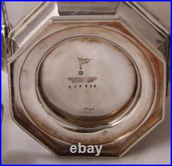 Antique Silver Plate 3-Piece British Tea Set by Walker & Hall Sheffield c. 1919