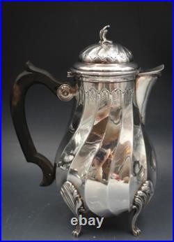 Antique Silver Plate 3 Piece Set Tea & Coffee Pot with Creamer Signed J. Noe