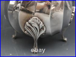 Antique Silver Plate 3 Piece Set Tea & Coffee Pot with Creamer Signed J. Noe