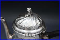 Antique Silver Plate 3 Piece Set Tea & Coffee Pot with Creamer Signed J. Noe