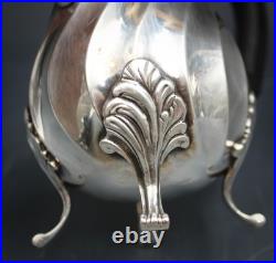 Antique Silver Plate 3 Piece Set Tea & Coffee Pot with Creamer Signed J. Noe