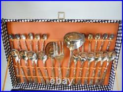 Antique Silver Plate Flatware 51 Piece Complete Set + Mixed 54 Piece Total 105