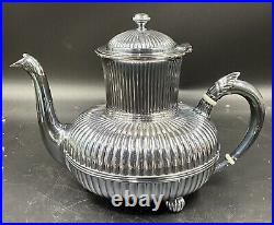 Antique Silver Plate Tea Set Coffee Service 4 Piece Gorham Silver Soldered 0730