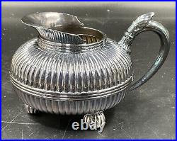 Antique Silver Plate Tea Set Coffee Service 4 Piece Gorham Silver Soldered 0730