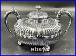 Antique Silver Plate Tea Set Coffee Service 4 Piece Gorham Silver Soldered 0730