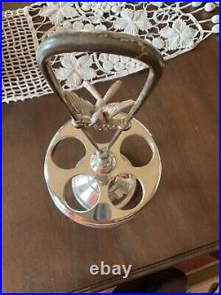 Antique Silver Plate and Glass 6 Piece Serving Cruet Set by Meriden Britannia Co