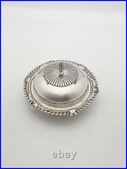 Antique Silver-Plated Butter Dish by Mappin & Webb with Pierced Insert c1920