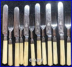 Antique Silver Plated Cutlery -12 Pieces