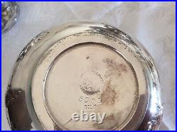Antique Silver Quadruple Plate 5 PIECES TEA SET SAMOVAR Meriden Hand Chased 8 lb