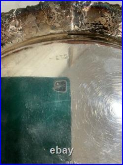 Antique Silver on Copper Oval Covered Repousse Serving Dish from E. G. Webster