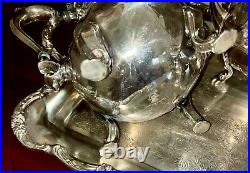 Antique Silver plate Tea Coffee Set Chippendale Pattern by International Silver