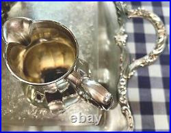 Antique Silver plate Tea Coffee Set Chippendale Pattern by International Silver