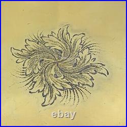 Antique Solid Silver Gilt Adapted Plate Fruit & Foliage Border Benjamin Laver