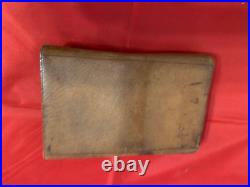 Antique Travel Leather Case 8 Piece Cutlery Set with drinking glass & Napkin