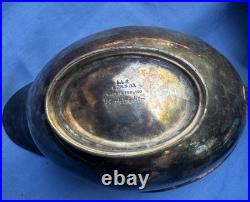 Antique VTG Silver Plate Mixed 8 Pc Lot Large Lion Head Punch Bowl Teapots More