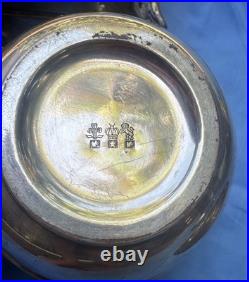 Antique VTG Silver Plate Mixed 8 Pc Lot Large Lion Head Punch Bowl Teapots More
