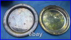 Antique VTG Silver Plate Mixed 8 Pc Lot Large Lion Head Punch Bowl Teapots More