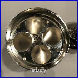 Antique Victorian English Silver Plate Egg Cooker and Warmer 4 Piece