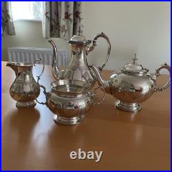 Antique Victorian Silver Plate 4 Piece Tea Set William Hutton And Sons Sheffield