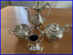 Antique Victorian Silver Plate 4 Piece Tea Set William Hutton And Sons Sheffield