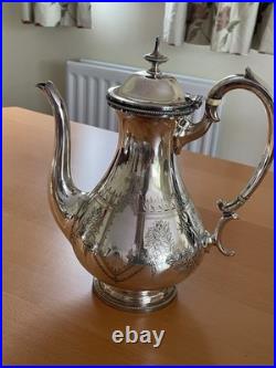 Antique Victorian Silver Plate 4 Piece Tea Set William Hutton And Sons Sheffield