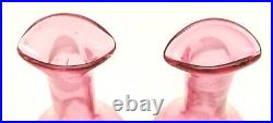 Antique Victorian Silver Plate 5 Piece Cranberry Coin Spot Glass Castor Set