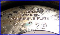 Antique Victorian Silver Plate Courting Couple Enameled Insert Pickle Castor