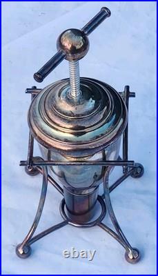 Antique Victorian Vtg Minature Silver Plate English Lemon Squeezer Juicer & Cups