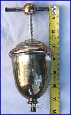 Antique Victorian Vtg Minature Silver Plate English Lemon Squeezer Juicer & Cups