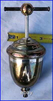Antique Victorian Vtg Minature Silver Plate English Lemon Squeezer Juicer & Cups