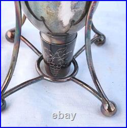 Antique Victorian Vtg Minature Silver Plate English Lemon Squeezer Juicer & Cups