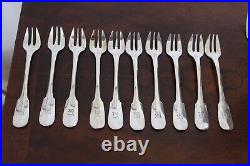 Antique Vintage Christofle Cluny Silver Plated Cutlery 85 Pieces Made In France