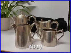Antique Vintage Mappin & Webb Princess Plate Triple Silver 4 Set Wickham Court