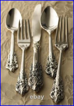 Antique Vintage Silver plated 92 Pc Flatware Set Baroque NIB
