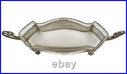 Antique WMF Silver Plated Jardiniere / Dish Centre Piece With Glass Liner German