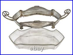 Antique WMF Silver Plated Jardiniere / Dish Centre Piece With Glass Liner German
