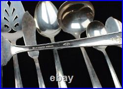 Antique WM A Rogers Everlasting silver plate 79 piece flatware silverware