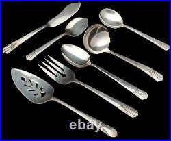 Antique WM A Rogers Everlasting silver plate 79 piece flatware silverware