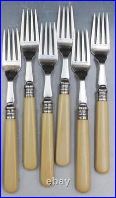 Antique Walker & Hall 12 Piece Silver Plate Fish Cutlery Set with Fitted Case