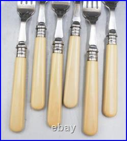 Antique Walker & Hall 12 Piece Silver Plate Fish Cutlery Set with Fitted Case