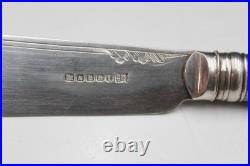 Antique Walker & Hall 12 Piece Silver Plate Fish Cutlery Set with Fitted Case