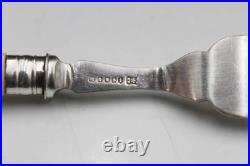 Antique Walker & Hall 12 Piece Silver Plate Fish Cutlery Set with Fitted Case