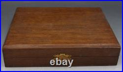 Antique Walker & Hall 12 Piece Silver Plate Fish Cutlery Set with Fitted Case