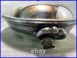 Antique Walker Hall & Son Silver Plate Tureen Food Warmer Server Rare Version