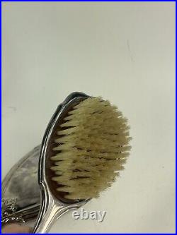 Antique matching Brush And Hand Mirror Silver Plate Vanity 2 Piece Set