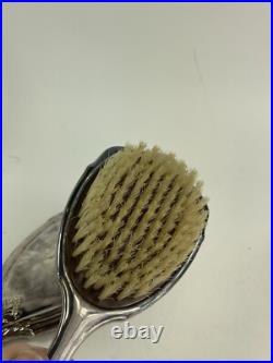 Antique matching Brush And Hand Mirror Silver Plate Vanity 2 Piece Set