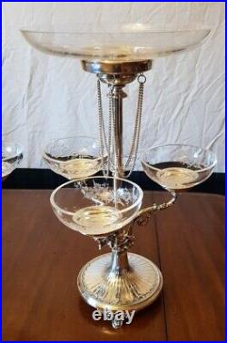 Antique silver plated centerpieces. Of neo-classical form. By G. C. T. & Co