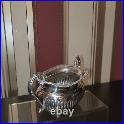 Antique three pieces silver plated coffee set